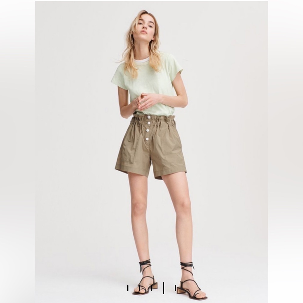 Rag & Bone Glenn paperbag waist shorts Size 8 - Picture 4 of 13